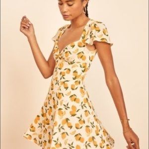 Reformation Kenni dress, Size 2 Lemonade